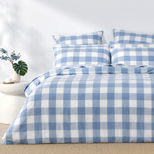 Azari Yarn-Dyed Gingham Washed Cotton European Pillowcases (Set of 2)